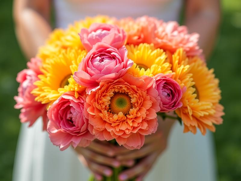 Bright vibrant birthday bouquet